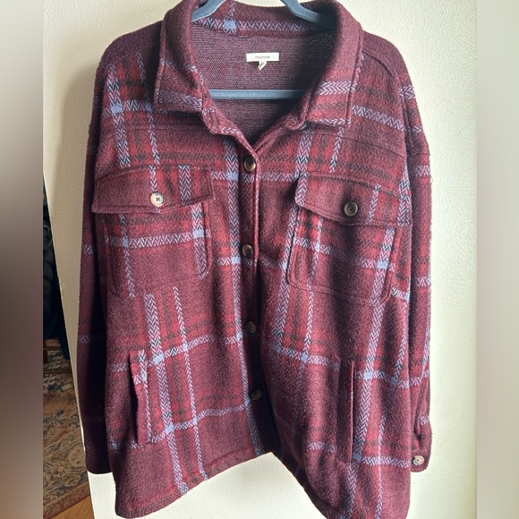 Maurices Jackets & Blazers - Women’s Plus Plaid Button-Up Shacket